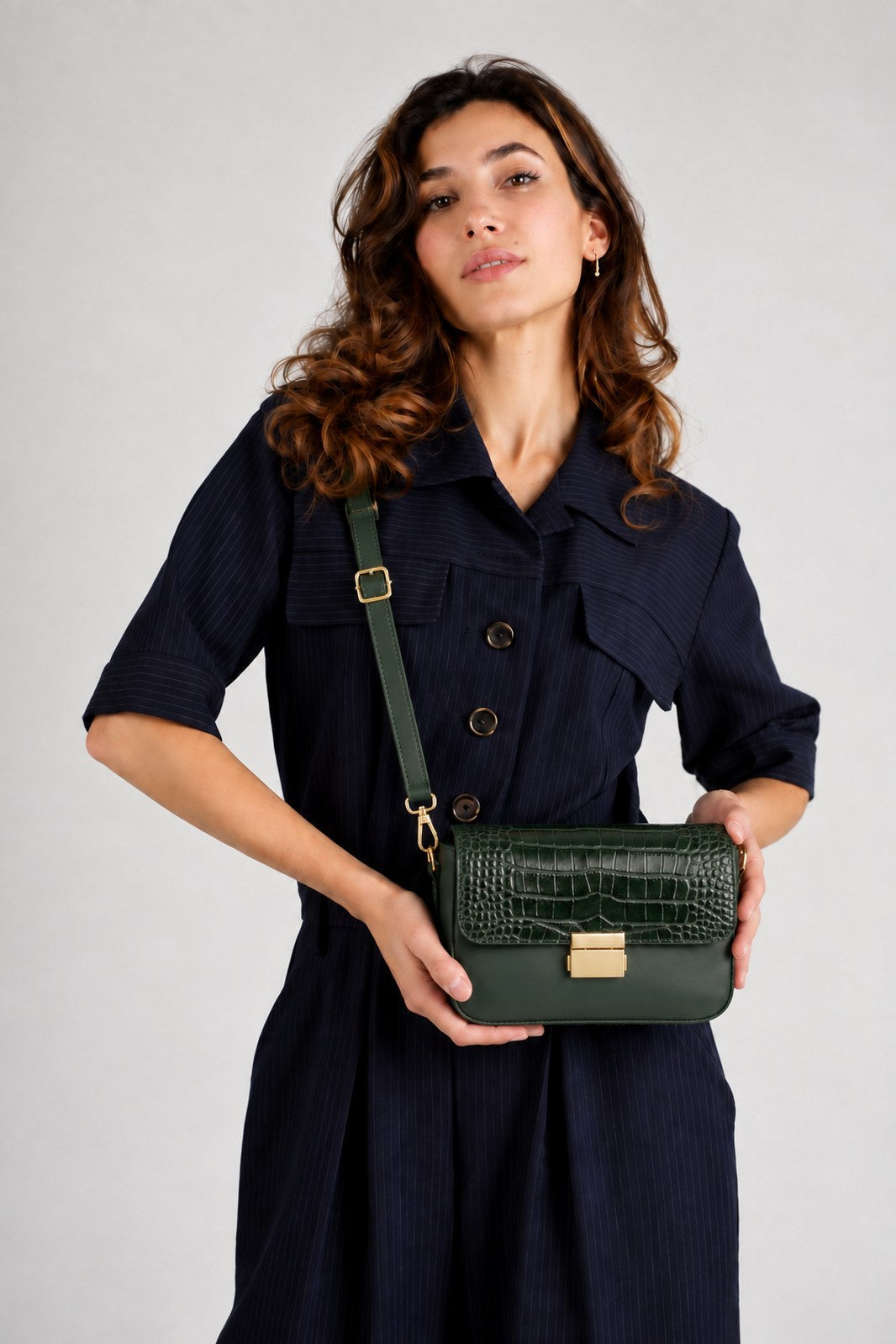 Giorgia Made in Italy Leather Crossbody Bag – Green