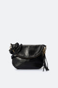 Alessia Made in Italy Full Grain Leather Crossbody Bag – Black