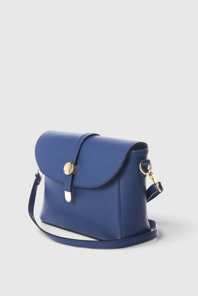 Beatrice Made in Italy Leather Crossbody Bag – Blue