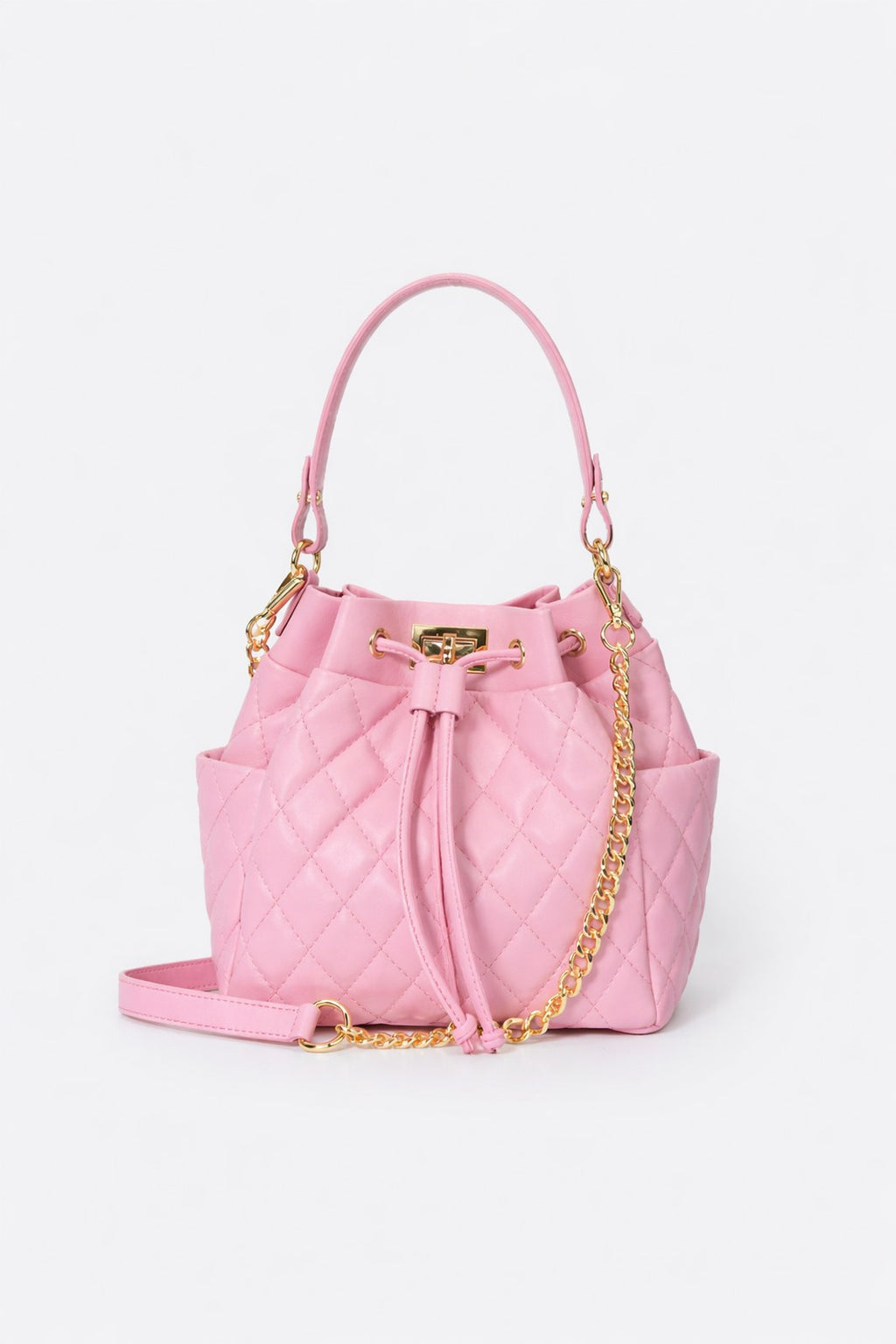 Veronica Made in Italy Full Grain Leather Top Handle Handbag – Pink