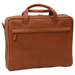 LUSSO Leather Briefcase with zip closure