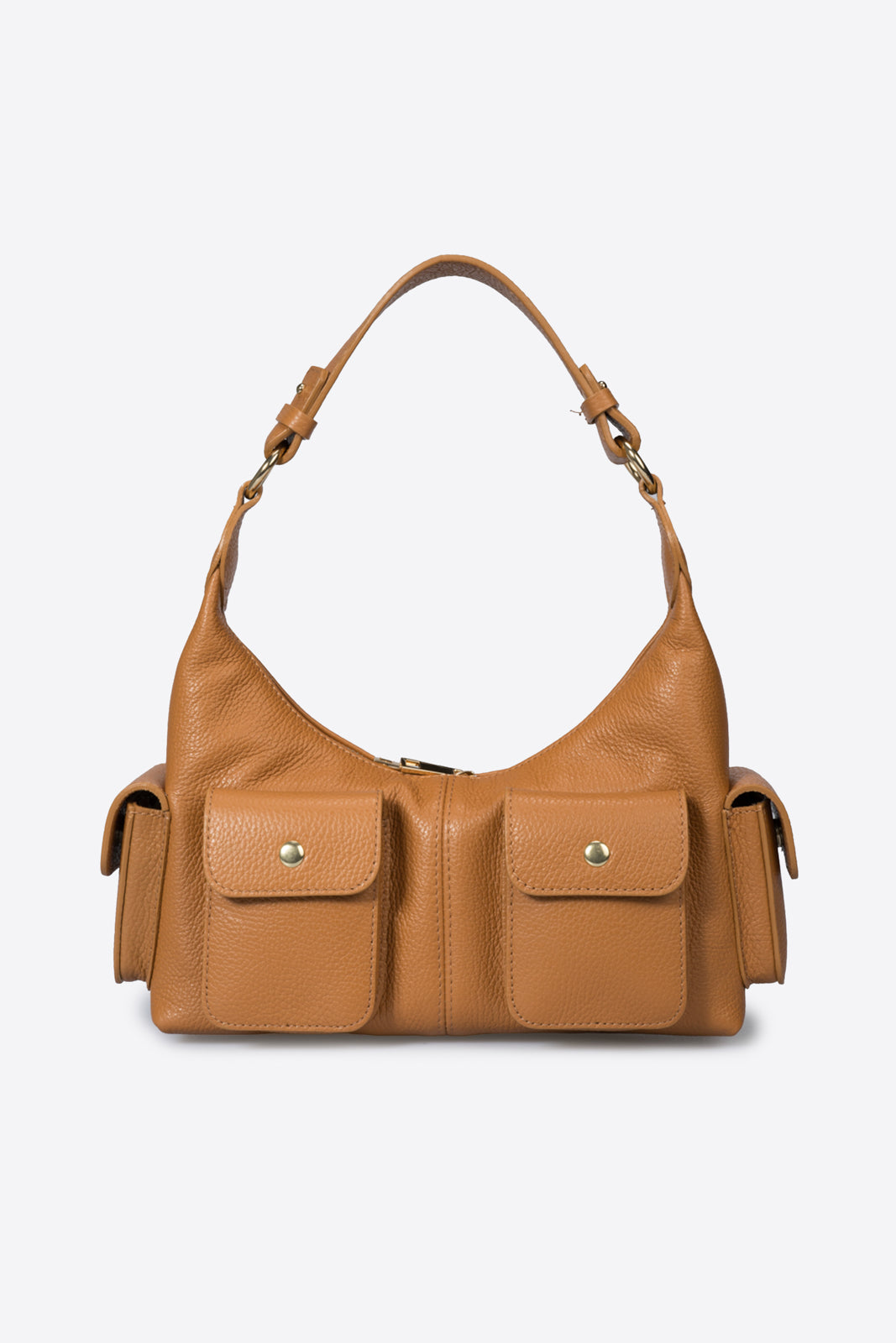 Livia Made in Italy Leather Top Handle Handbag – Cognac