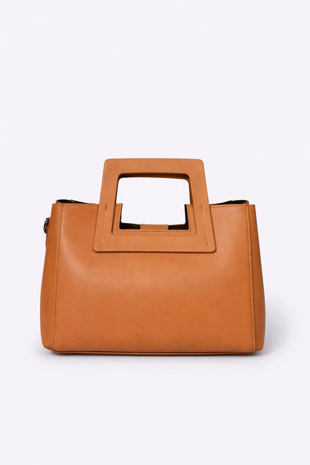 Vittoria Made in Italy Leather Top Handle Handbag – Tan