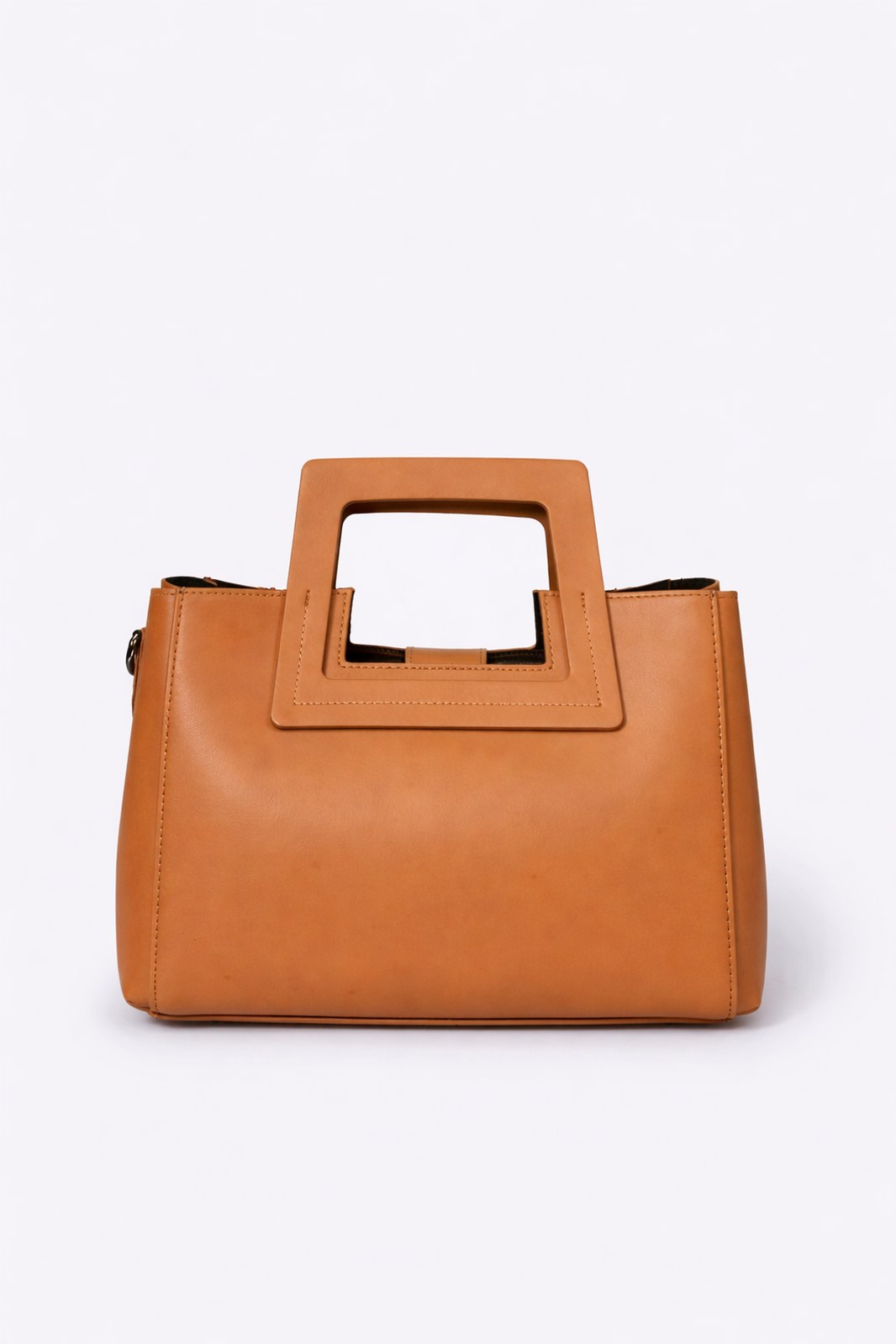 Vittoria Made in Italy Leather Top Handle Handbag – Tan