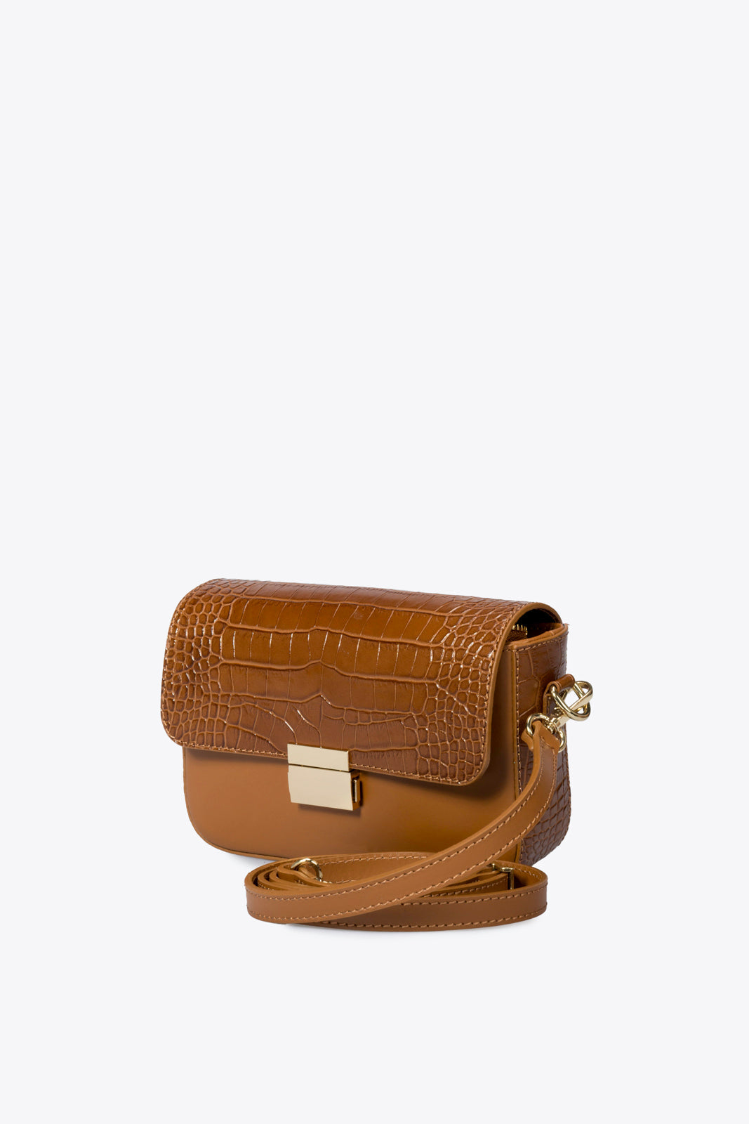 Giorgia Made in Italy Leather Crossbody Bag – Tan
