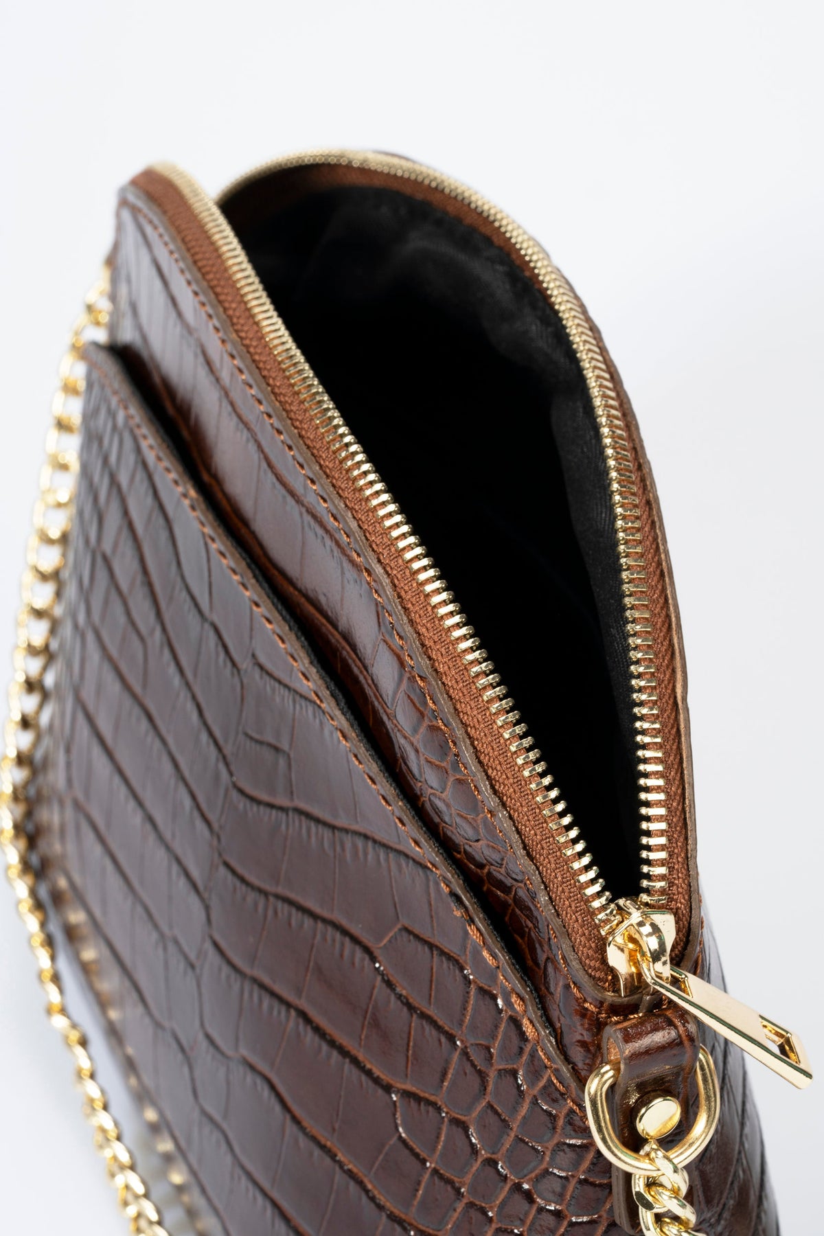 Adriana Made in Italy Leather Crossbody Bag – Brown