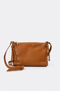 Lucia Made in Italy Leather Crossbody Bag – Tan