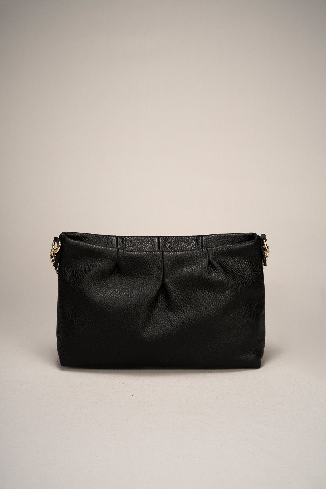 Clio Made in Italy Leather Crossbody Bag – Black