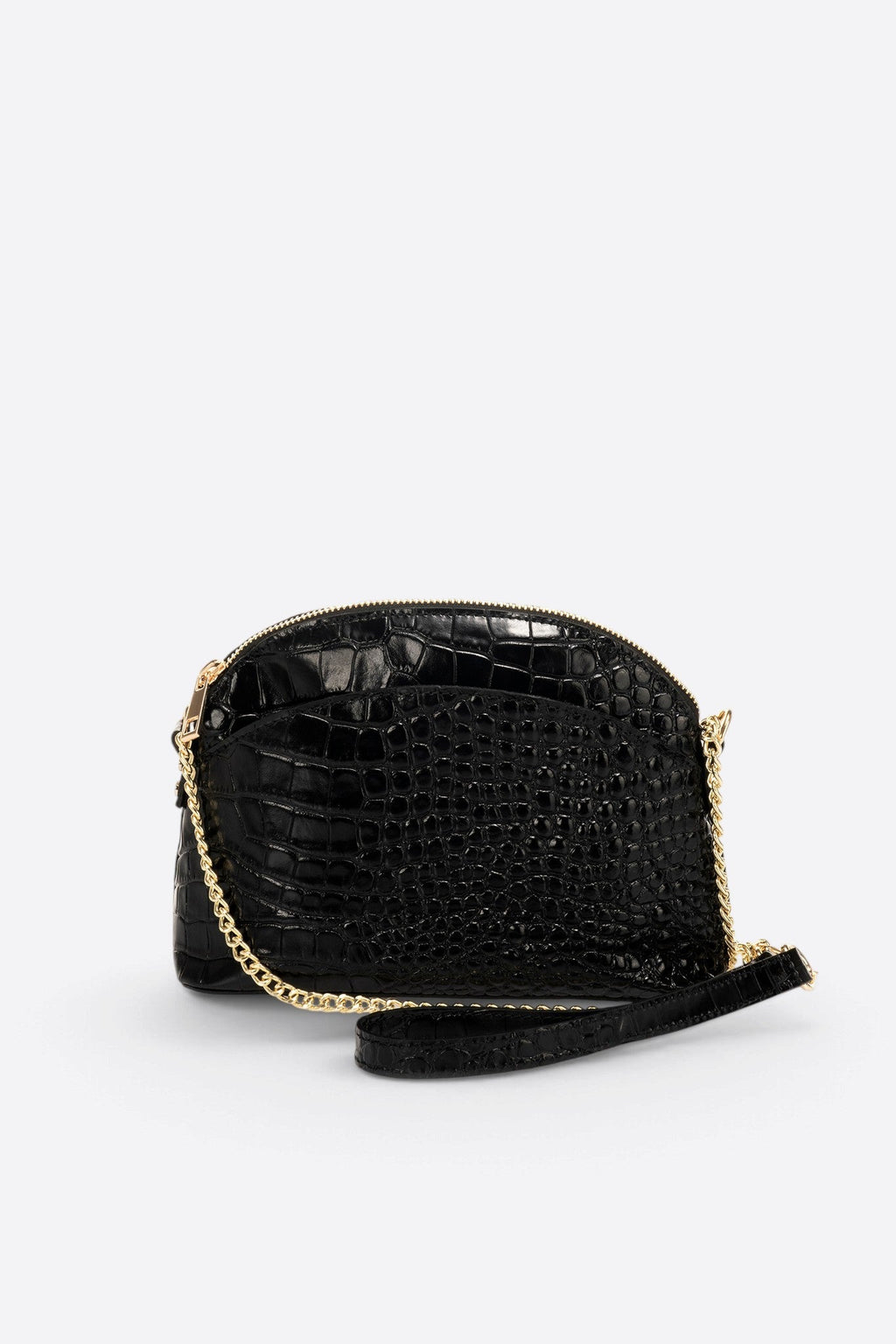 Adriana Made in Italy Leather Crossbody Bag – Black