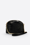 Adriana Made in Italy Leather Crossbody Bag – Black