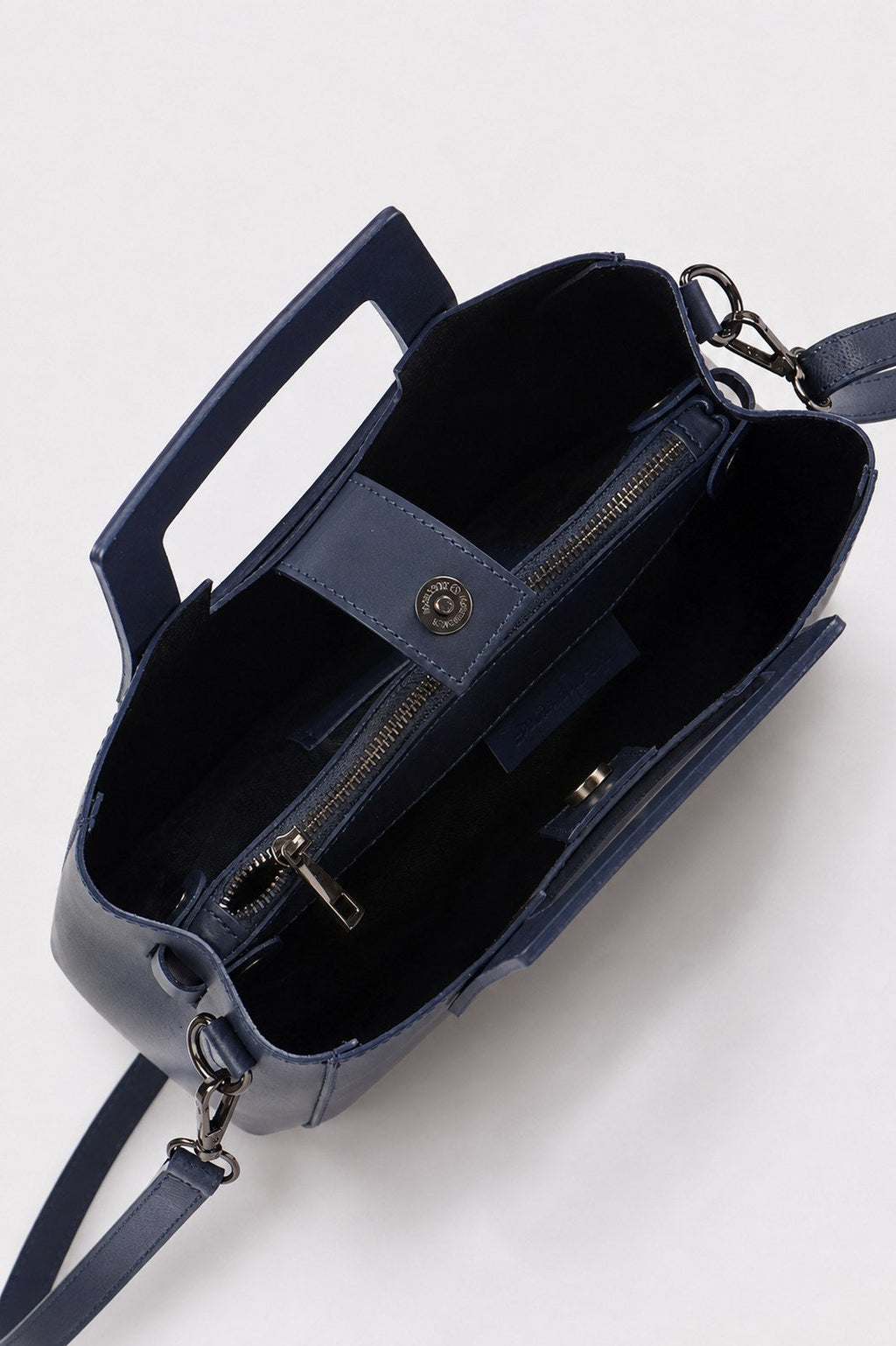 Vittoria Made in Italy Leather Top Handle Handbag – Blue