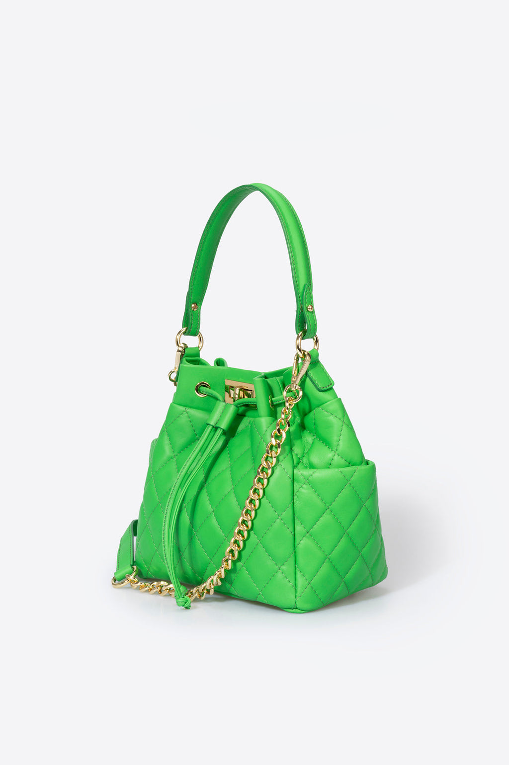 Veronica Made in Italy Full Grain Leather Top Handle Handbag – Green