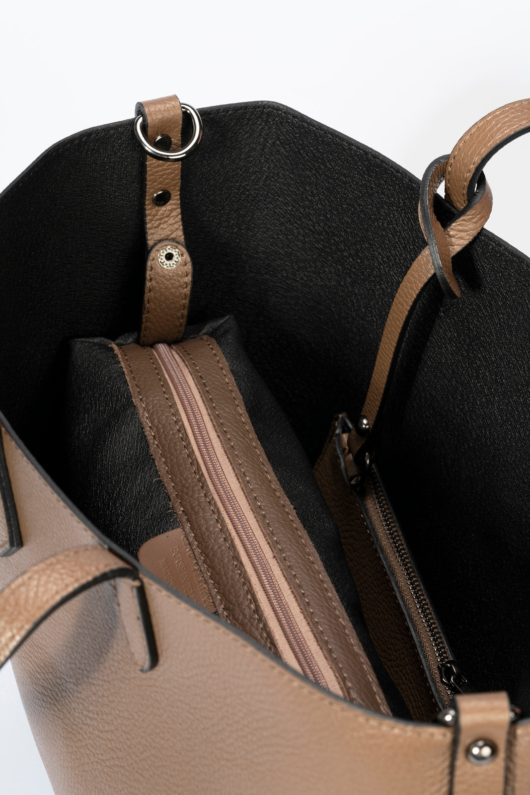 Nicoletta Made in Italy Leather Tote Bag – Taupe