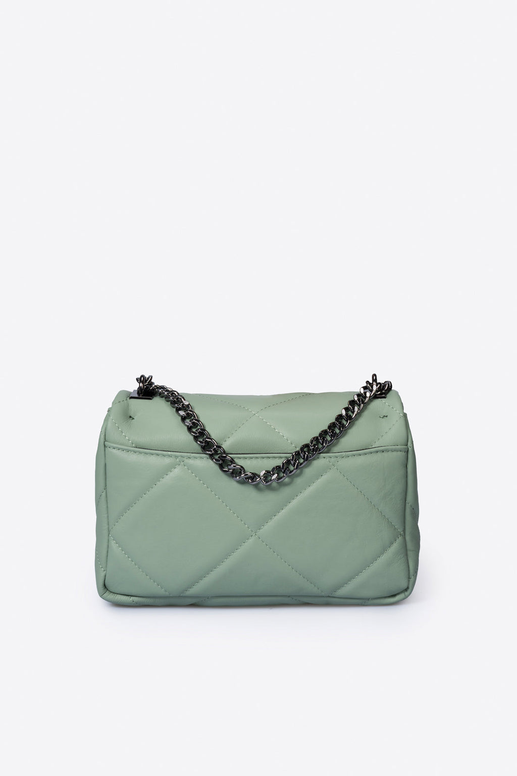 Silvia Made in Italy Full Grain Leather Shoulder Bag – Mint Green