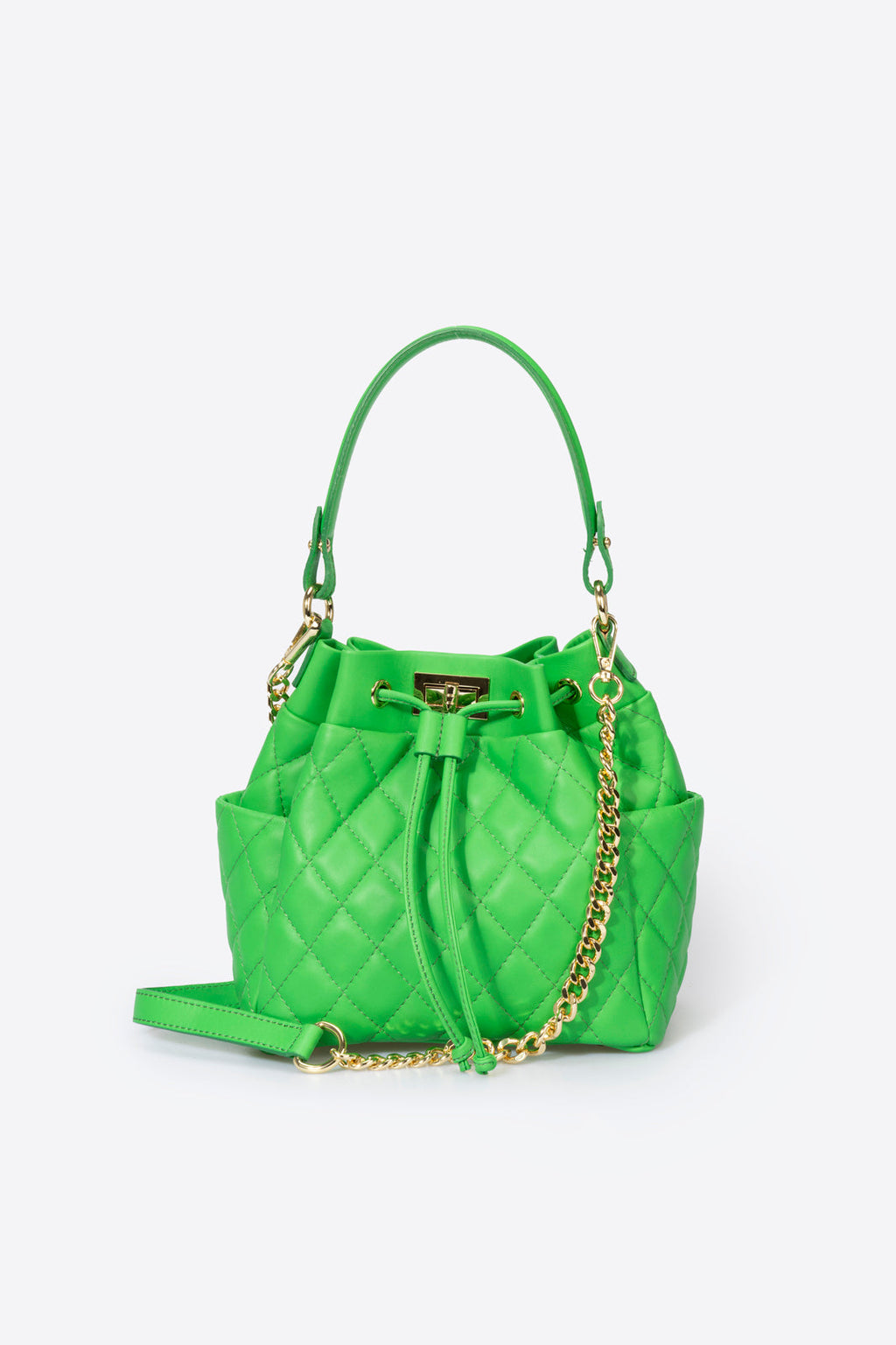 Veronica Made in Italy Full Grain Leather Top Handle Handbag – Green