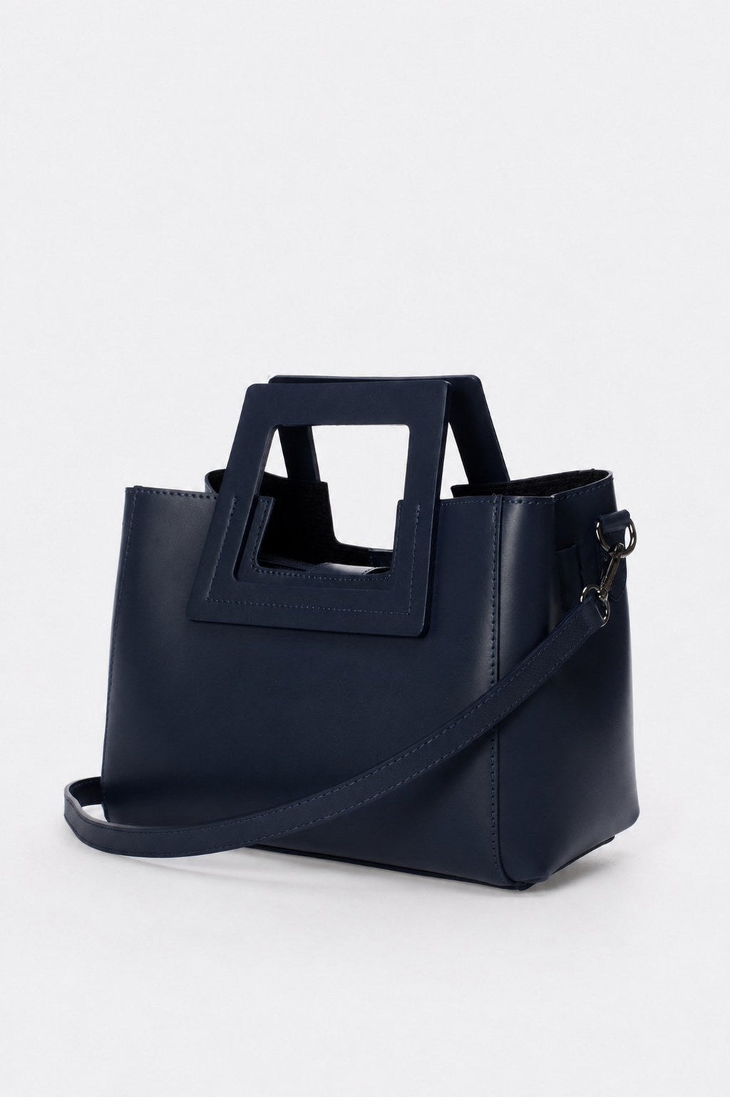 Vittoria Made in Italy Leather Top Handle Handbag – Blue