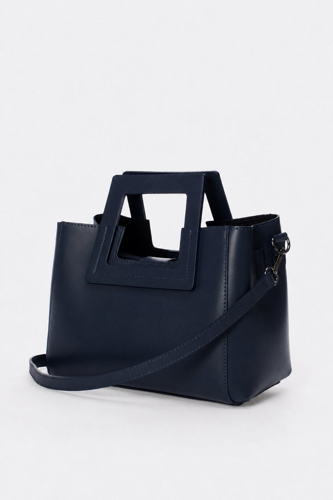 Vittoria Made in Italy Leather Top Handle Handbag – Blue