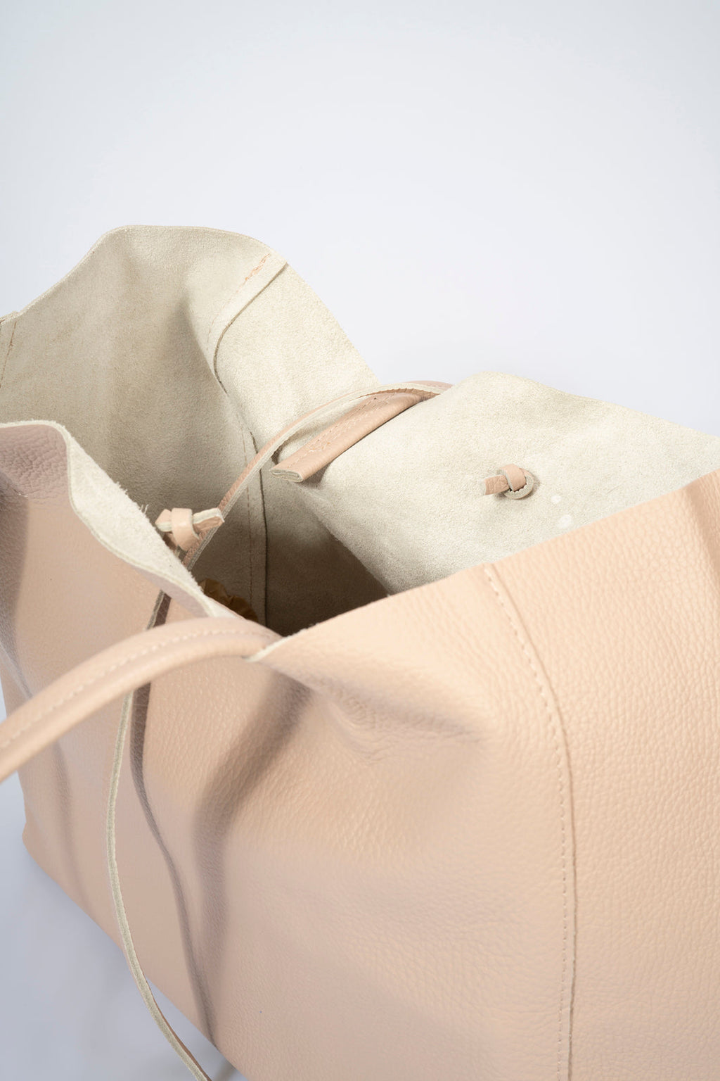 Francesca Made in Italy Leather Tote Bag – Blush Pink