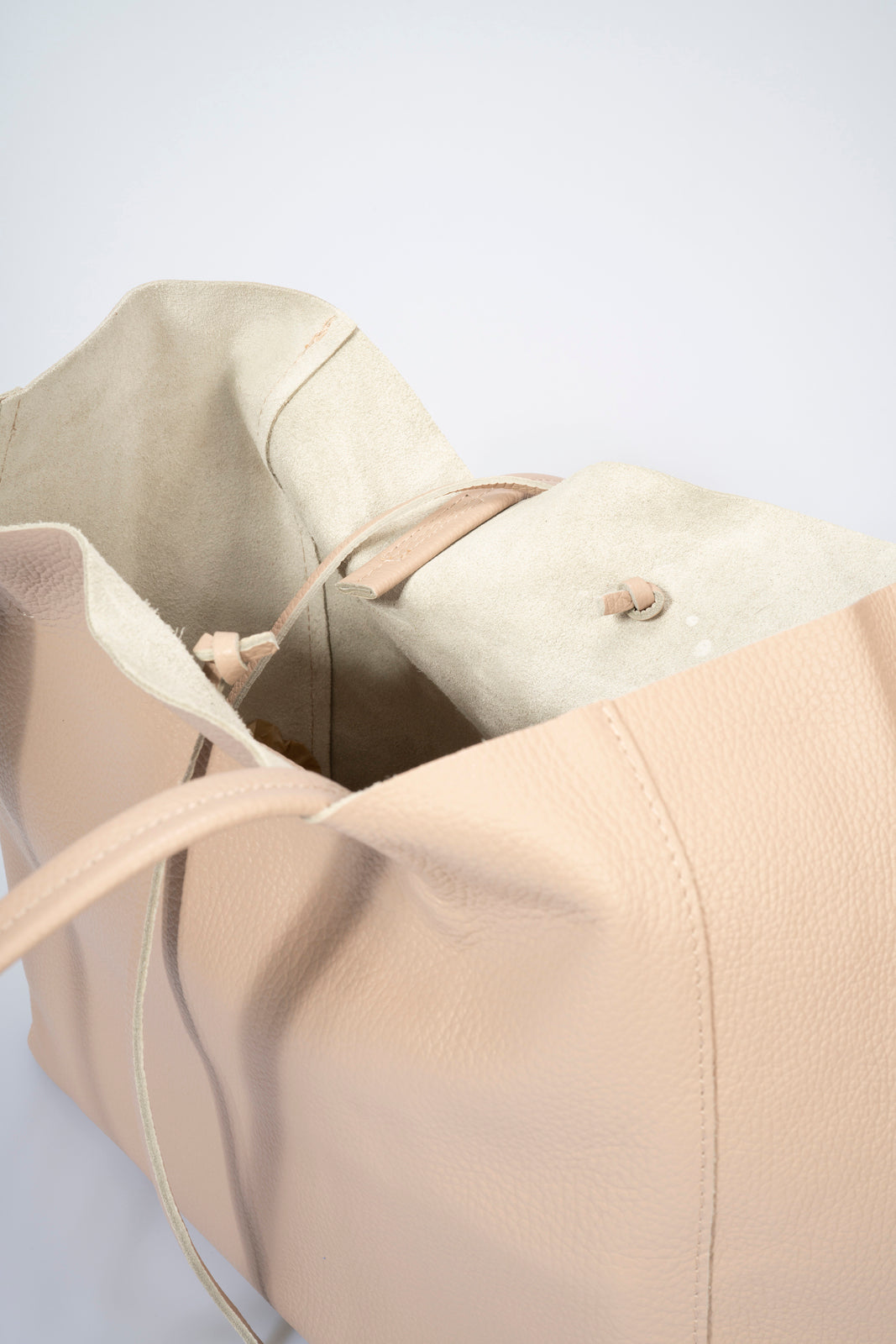 Francesca Made in Italy Leather Tote Bag – Blush Pink
