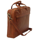 LUSSO Leather Briefcase with zip closure