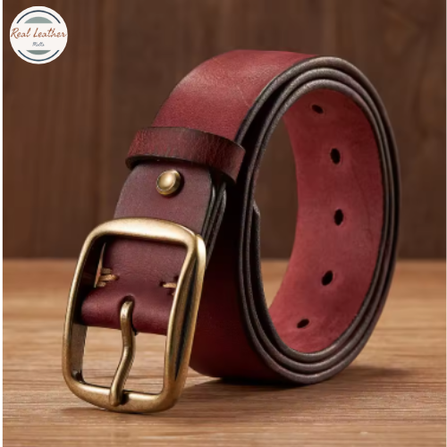 Genuine Leather Men’s Cowhide Belt Casual Waist Strap