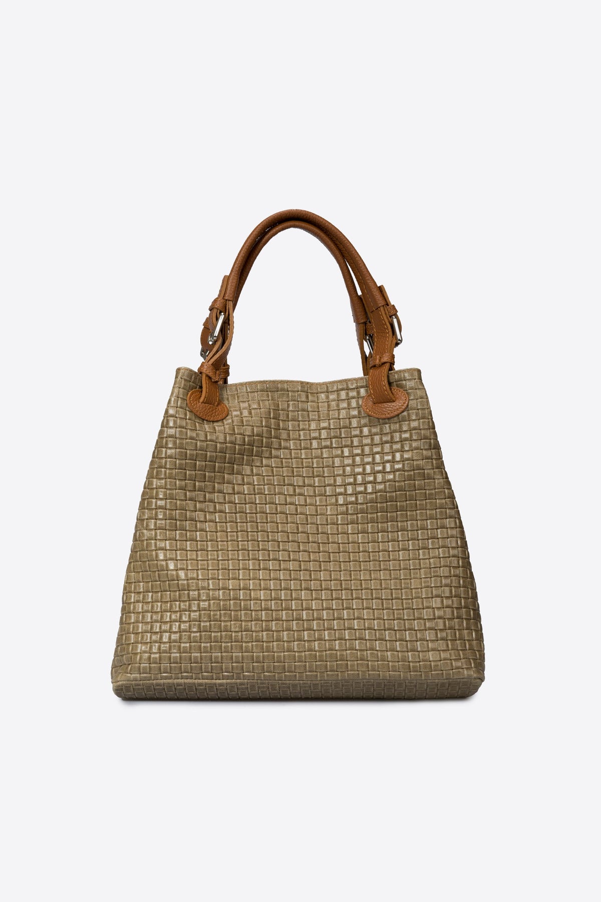 Aria Made in Italy Suede Leather Tote Bag – Mushroom Taupe