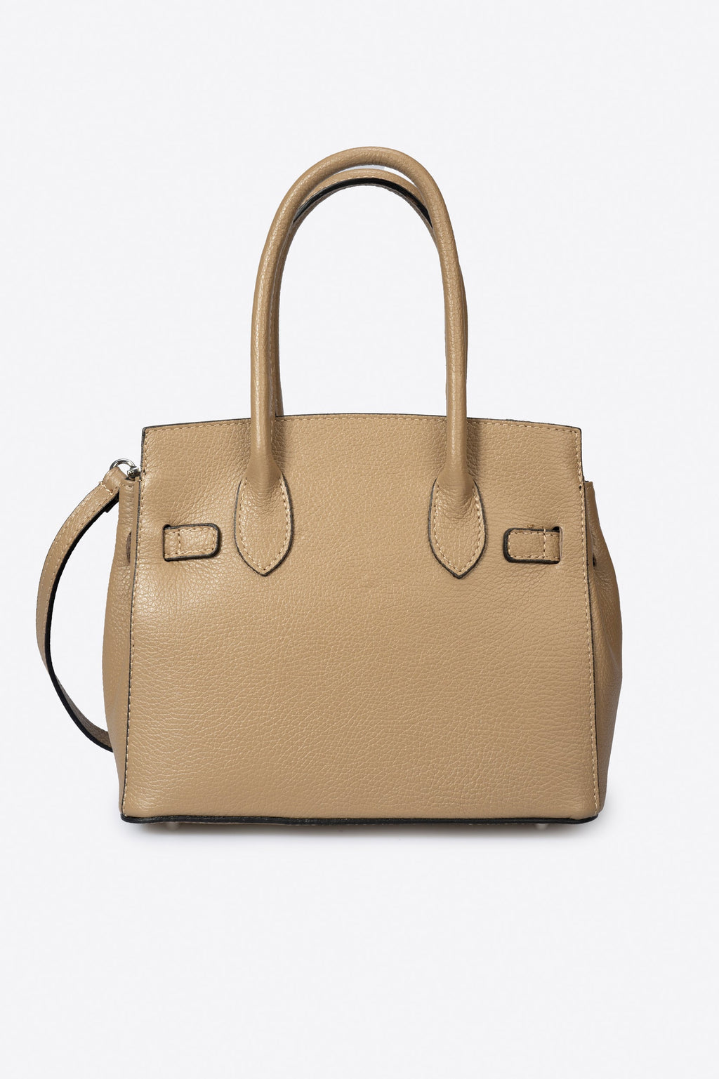 Gabriella Made in Italy Leather Top Handle Handbag – Taupe