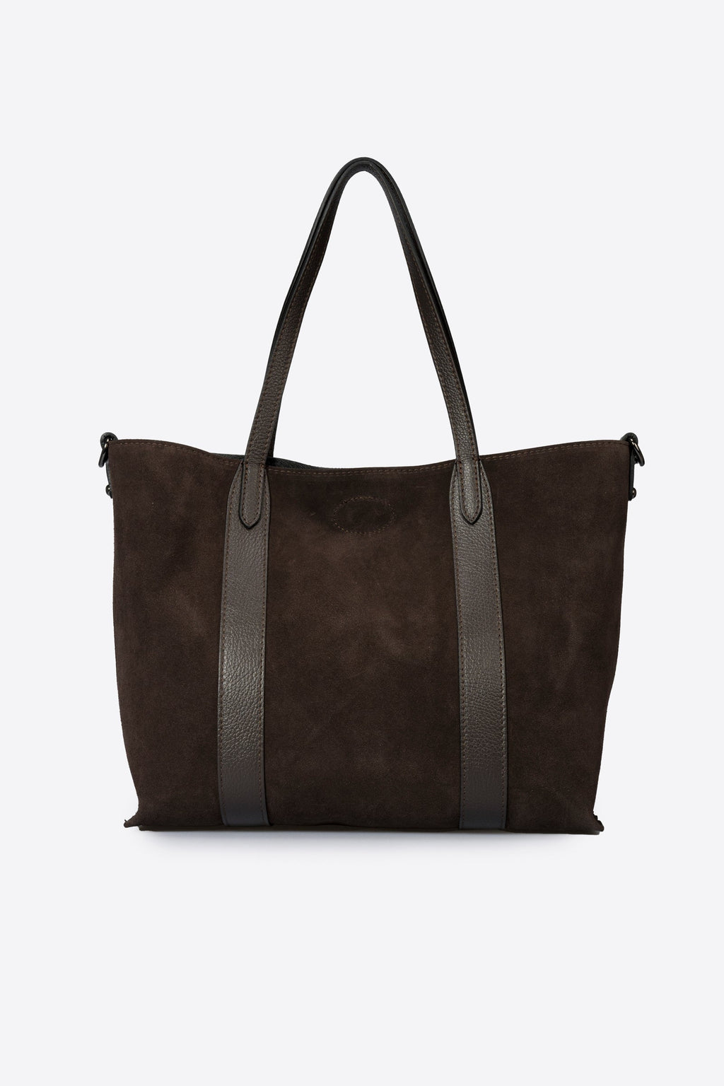 Teresa Made in Italy Suede Leather Tote Bag – Dark Brown