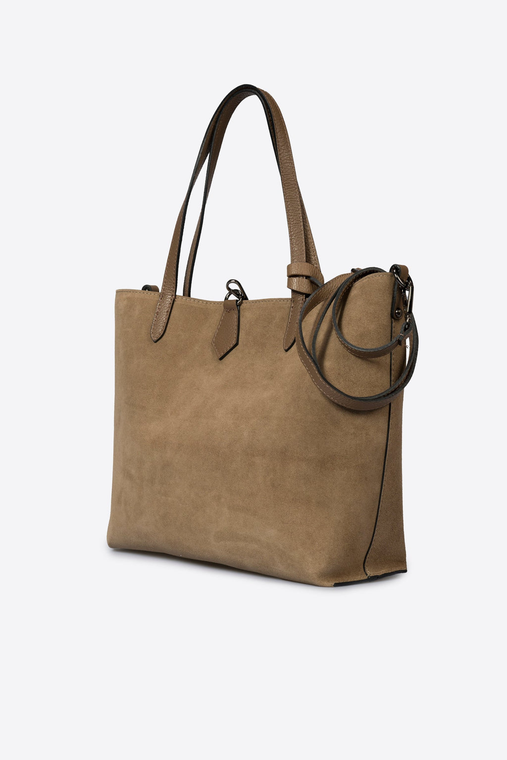 Raffaella Made in Italy Suede Leather Tote Bag – Taupe