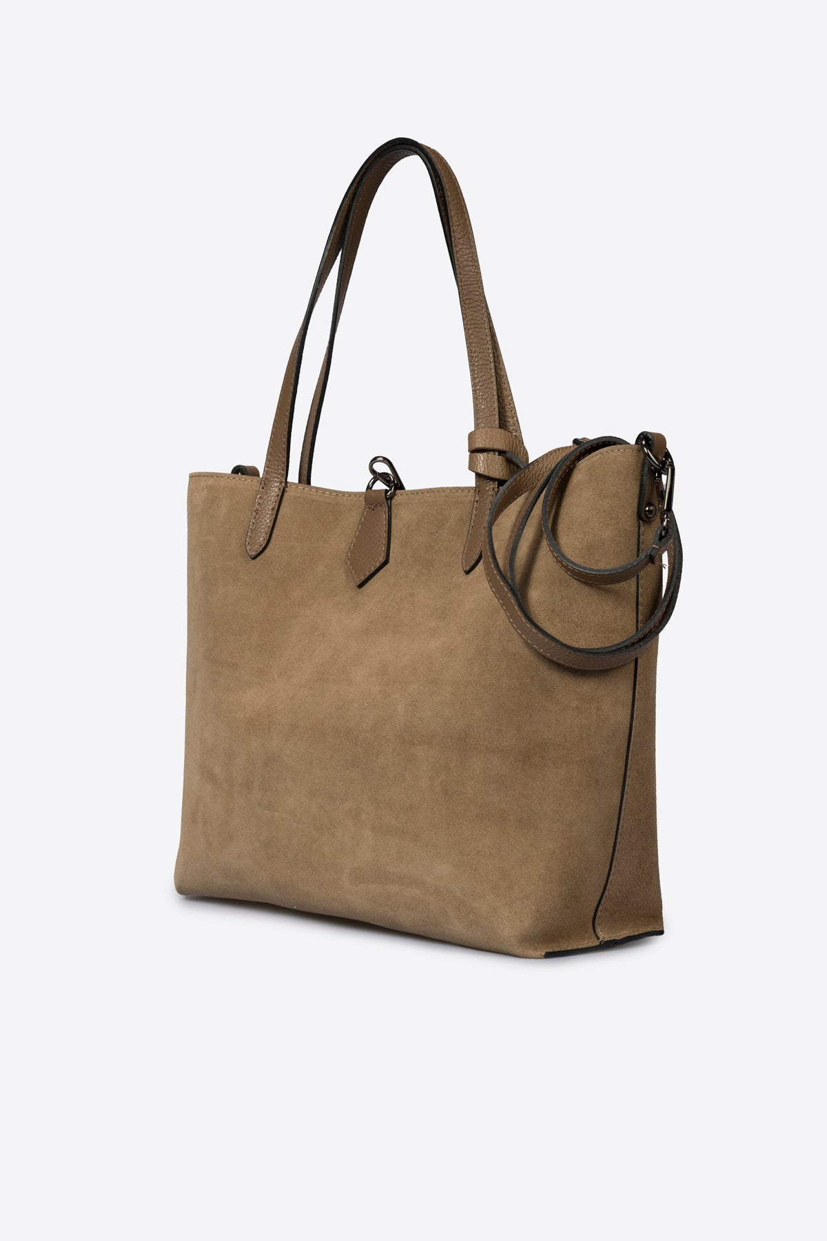 Raffaella Made in Italy Suede Leather Tote Bag – Taupe