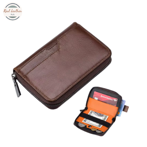 Genuine Leather ID Card Case Organizer