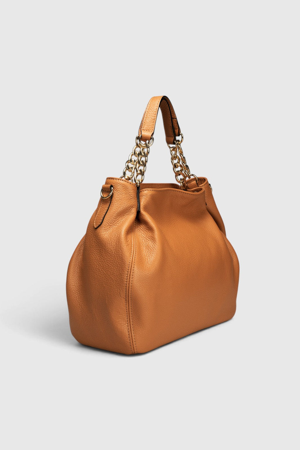 Eleonora Made in Italy Leather Shoulder Bag – Tan