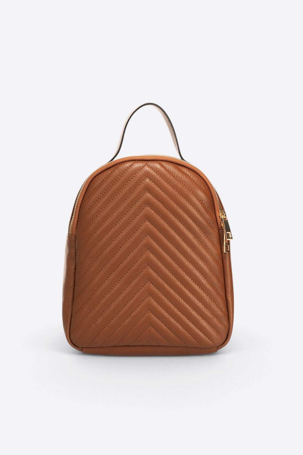 Rebecca Made in Italy Leather Backpack – Cognac