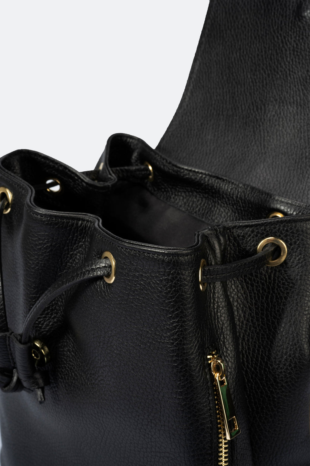 CORA leather backpack - Black