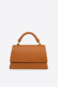Giulia Made in Italy Leather Top Handle Handbag – Cognac