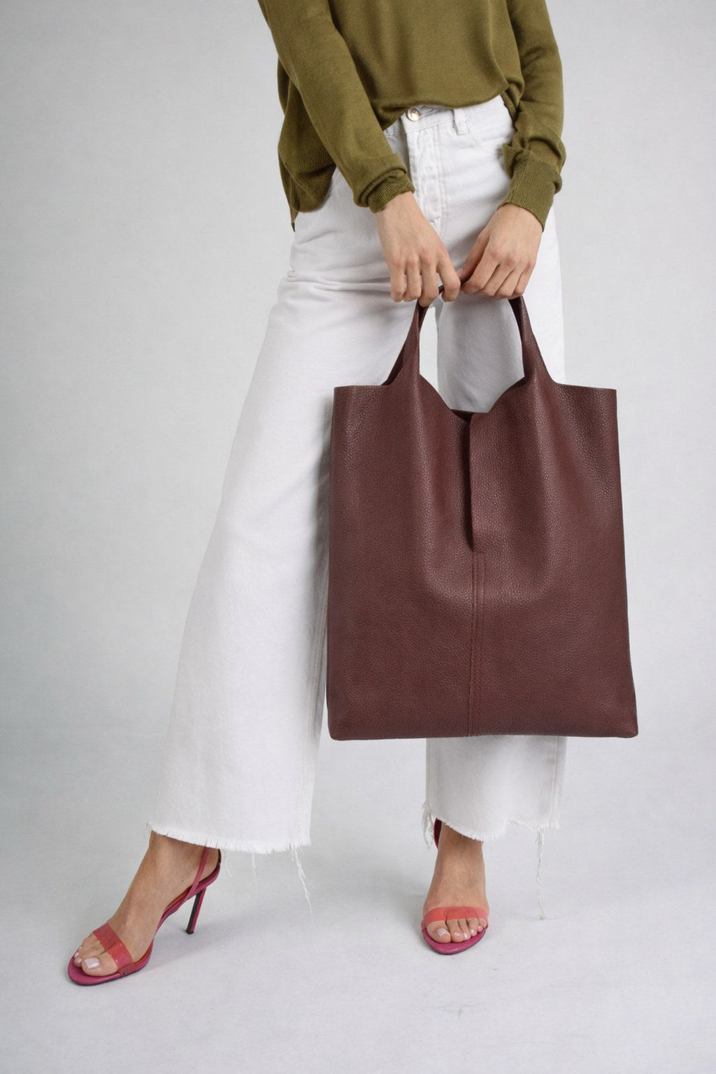 Martina Made in Italy Leather Tote Bag – Brown