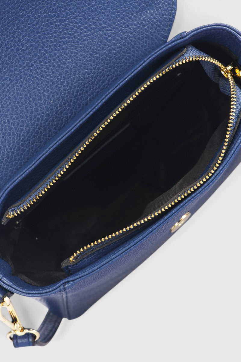 Beatrice Made in Italy Leather Crossbody Bag – Blue