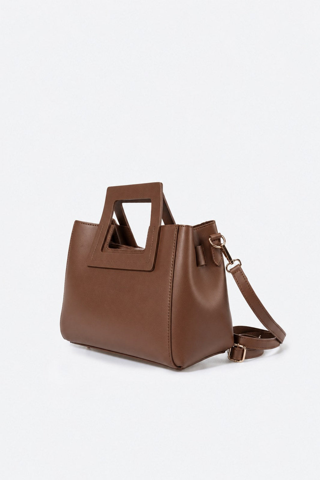 Vittoria Made in Italy Leather Top Handle Handbag – Brown