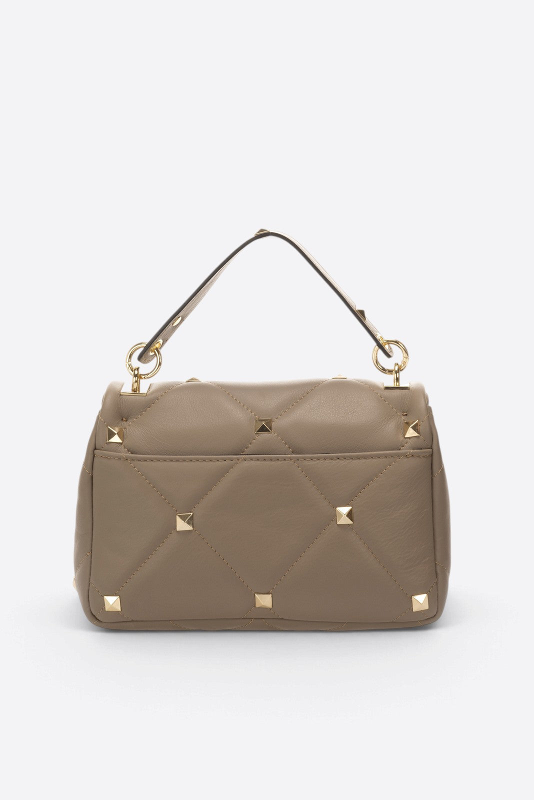 Ilaria Made in Italy Full Grain Leather Top Handle Handbag – Taupe