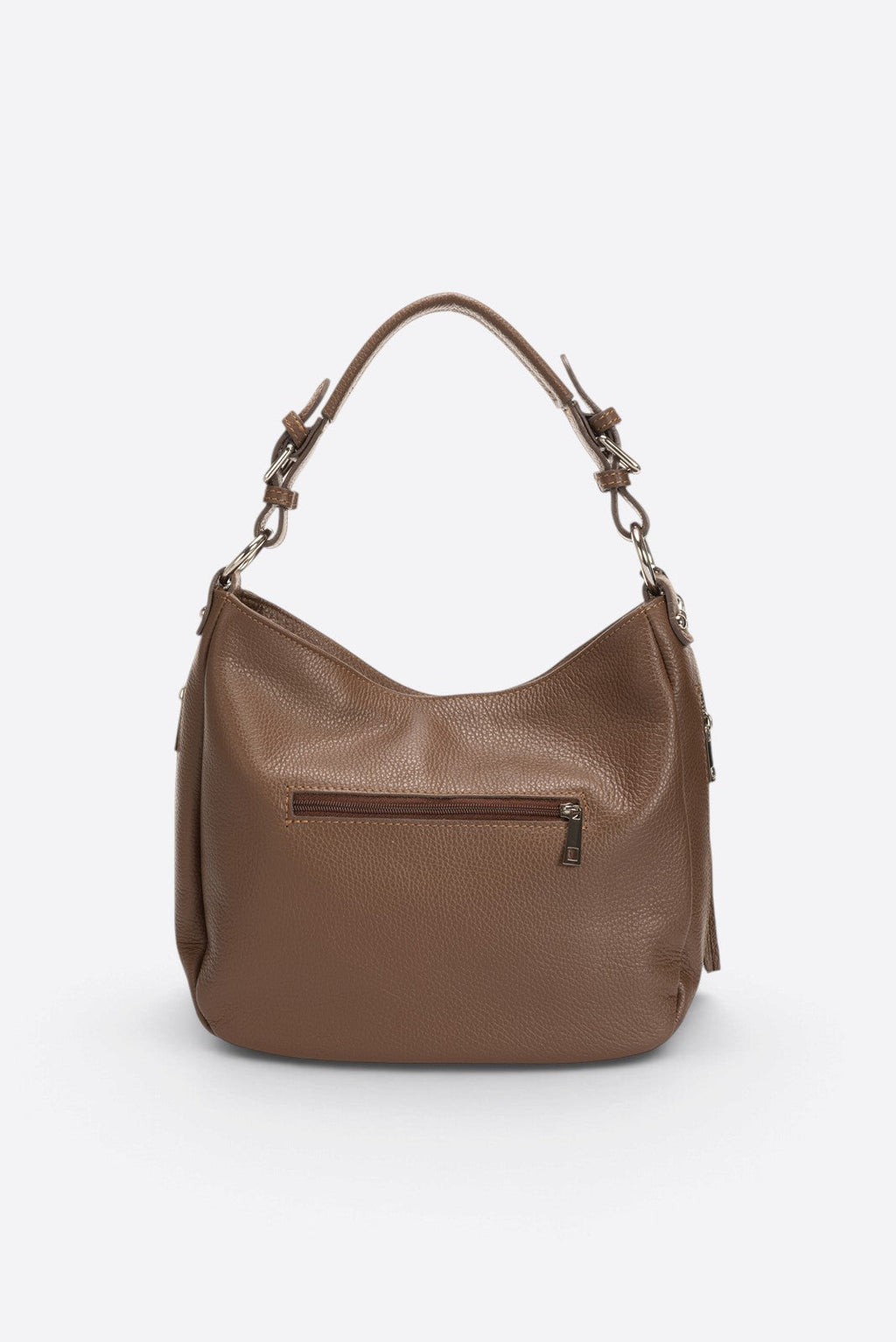 Viola Made in Italy Leather Top Handle Handbag – Marrone