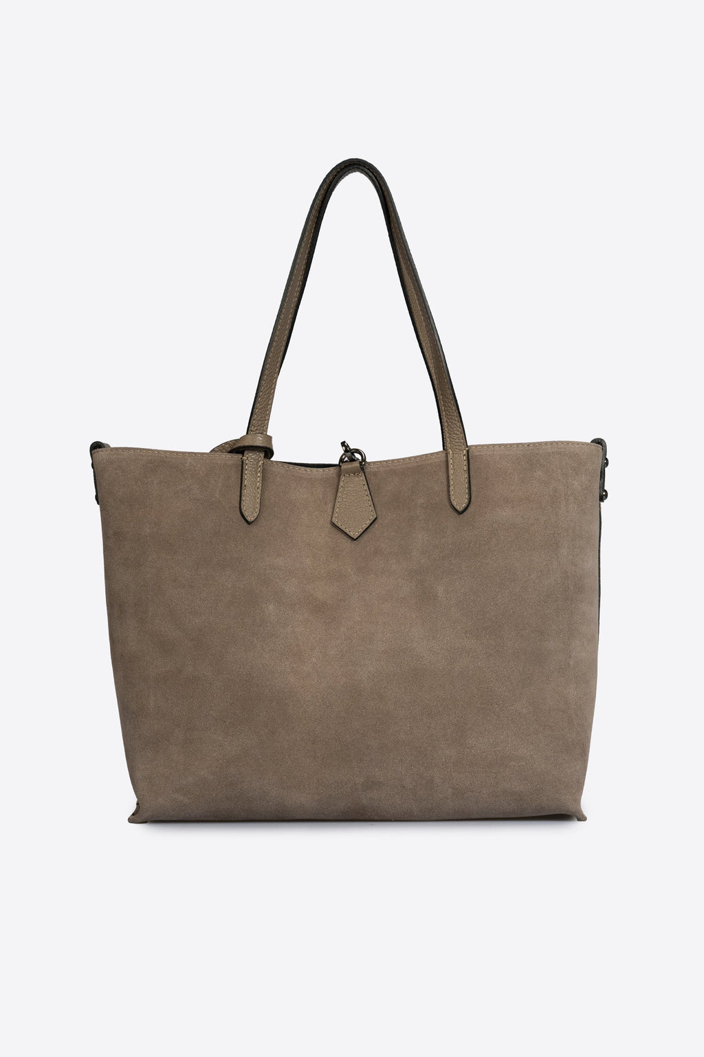 Raffaella Made in Italy Suede Leather Tote Bag – Mushroom Taupe