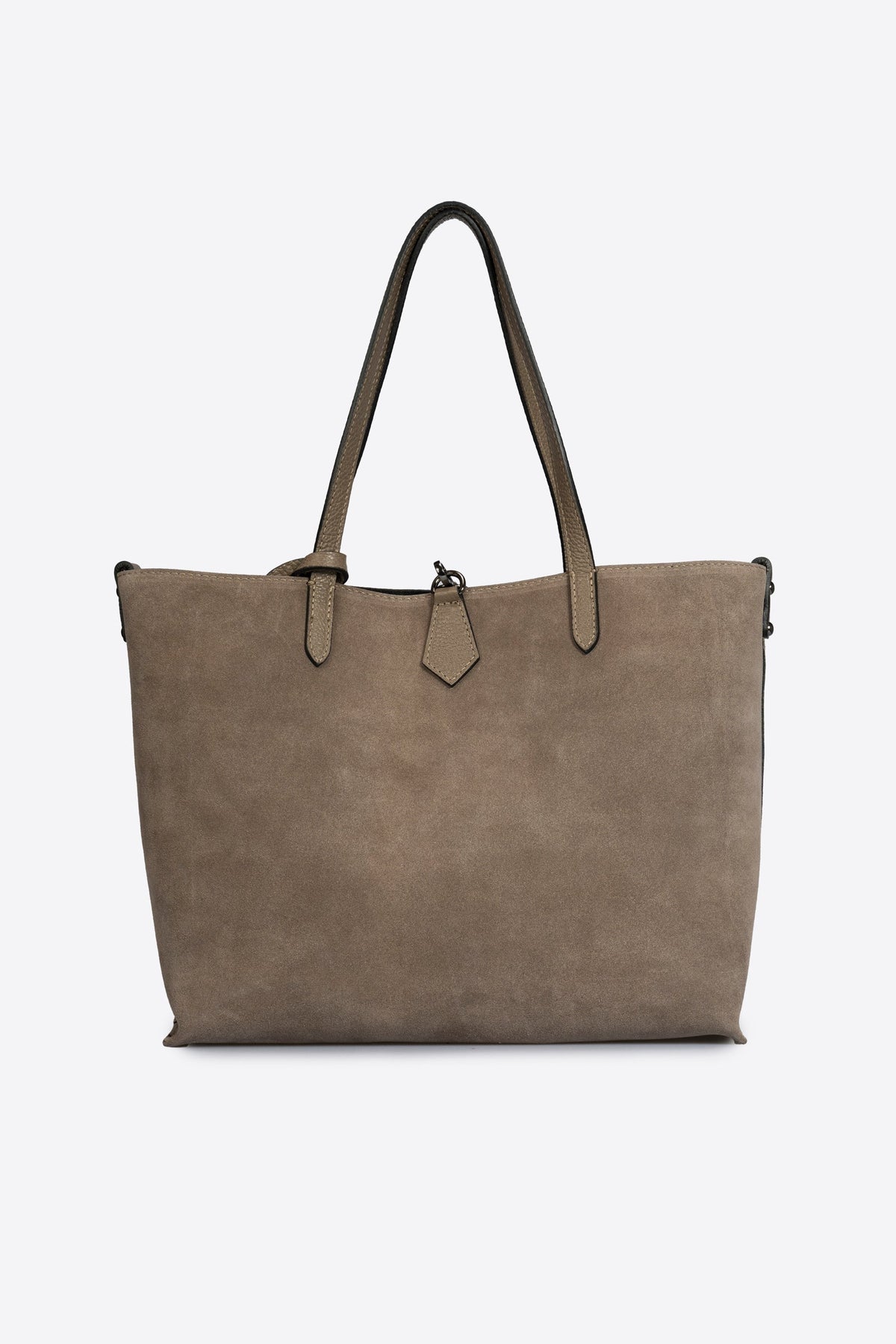 Raffaella Made in Italy Suede Leather Tote Bag – Mushroom Taupe