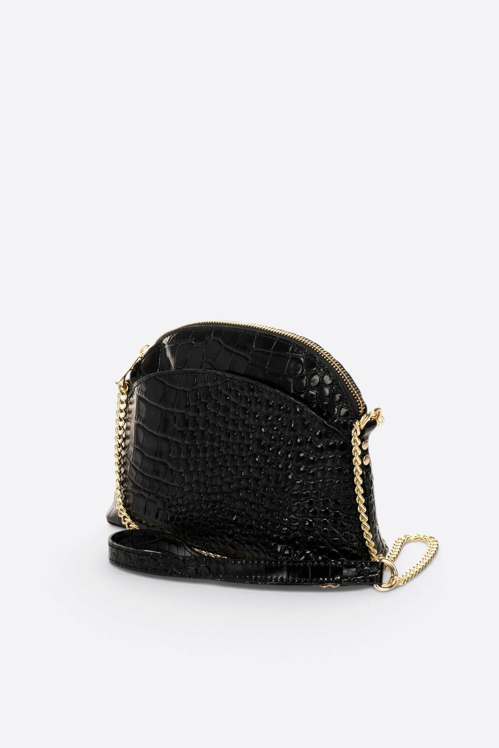 Adriana Made in Italy Leather Crossbody Bag – Black