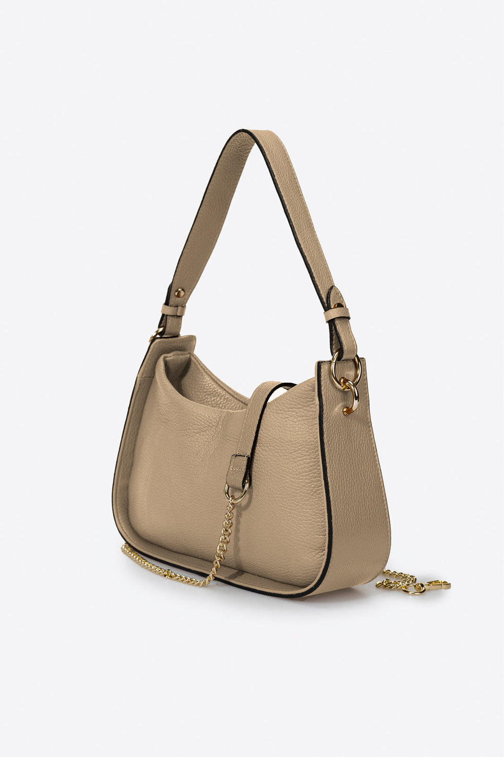 Emilia Made in Italy Leather Top Handle Handbag – Cappuccino