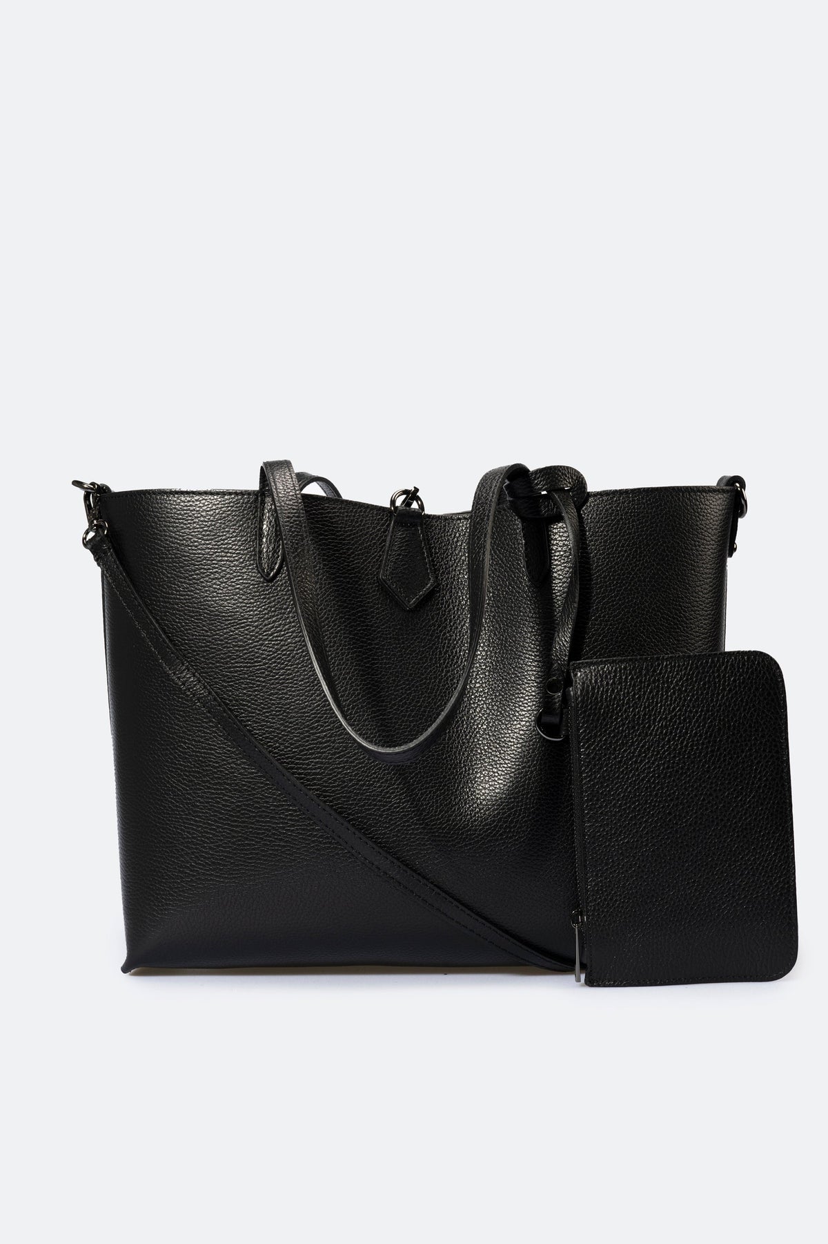 Nicoletta Made in Italy Leather Tote Bag – Black