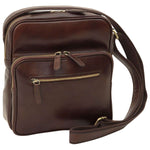 Small leather bag with zip closures
