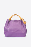Fiorella Made in Italy Leather Top Handle Handbag – Lilac