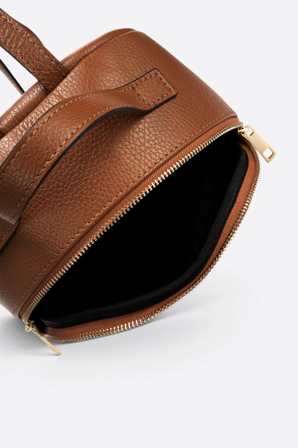 Rebecca Made in Italy Leather Backpack – Cognac