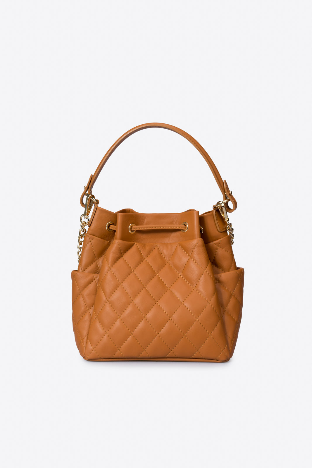 Veronica Made in Italy Full Grain Leather Top Handle Handbag – Tan
