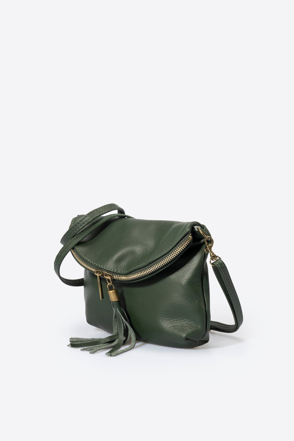 Alessia Made in Italy Full Grain Leather Crossbody Bag – Green